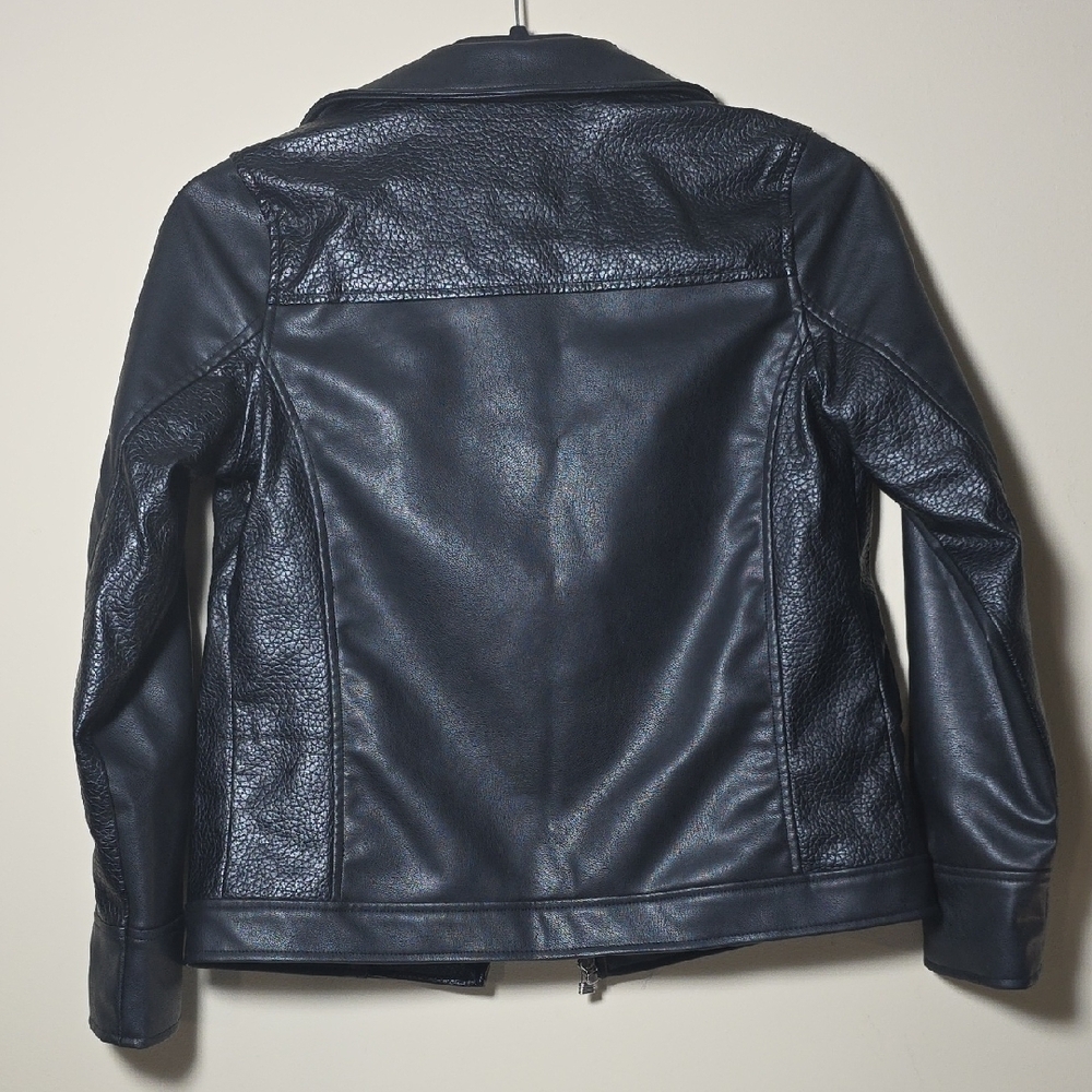 Art Class Girls Black Faux Leather Moto Jacket - Picture 7 of 8